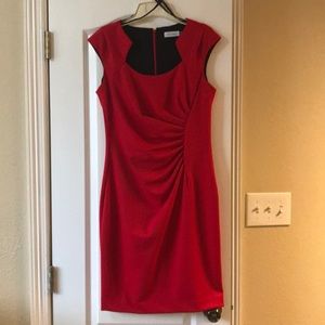 Red Calvin Klein dress